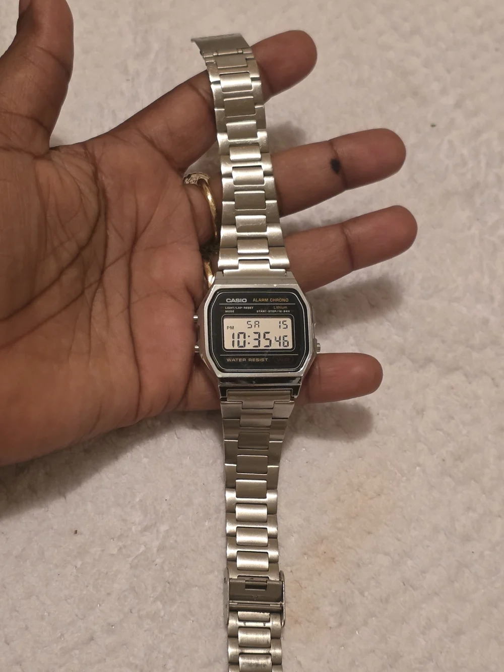 Casio Silver Digital Stainless Steel Watch - Classic Alarm Chrono